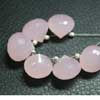 Natural Rose Quartz Faceted Onion Drops Briolette Beads 6 Beads and Sizes 13mm Approx. 